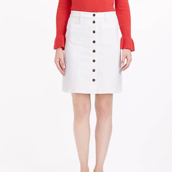 j crew button front skirt